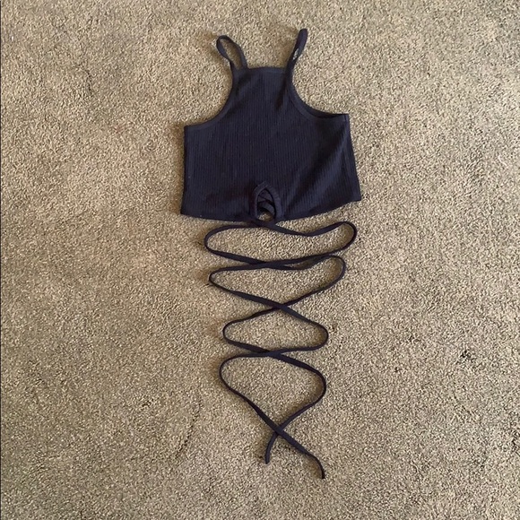 Fashion Nova Tops - Wrap Laced Crop Top